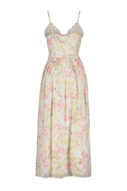 TRENDYOLMILLA Ekru Cicek Desenli A-Kesim F?rf?r Detayl? Astarl? Sifon Maxi Dokuma Elbise TWOSS23EL02013 фото 8