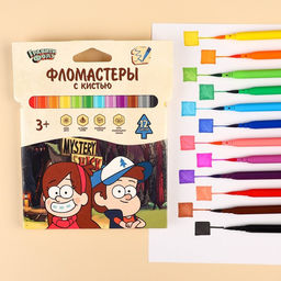 Фломастеры с кистью, 12 цветов, Гравити Фолз - Disney фото 22