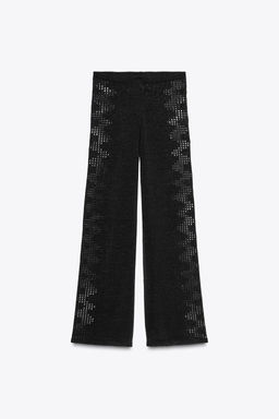 POINTELLE KNIT TROUSERS WITH SIDE DETAIL - Zara фото 6