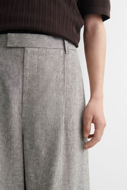 PANTAL?N DE LINO RELAXED FIT WIDE LEG - H&m фото 4