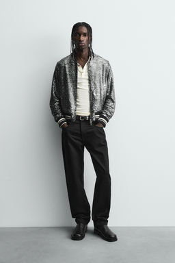 SEQUIN BOMBER JACKET
