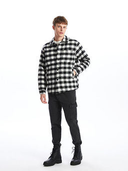 Regular Fit Uzun Kollu Ekose Erkek G?mlek Ceket