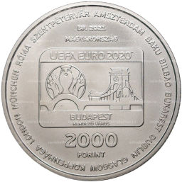 2000 форинтов 2021 года Венгрия  УЕФА Чемпионат Европы по футболу 2020