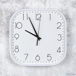 Часы настенные 25 см белые / Y8025T6-3 /уп 40/ - ГалеонТрейд фото 2