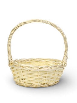 Корзина плетёная для хранения Rama, с ручкой, бежевая, набор 3 шт.