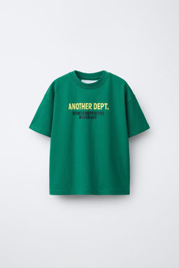 CAMISETA ESTAMPADO TEXTO / Verde