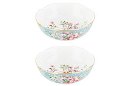 Розетка д/варенья 2 пр. 9,5*9,5*3 см 120 мл Яблоневый цвет на голубом NEW BONE CHINA - Elan gallery фото 12