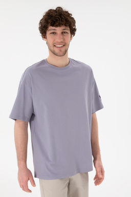 Erkek Oversize Fit Bisiklet Yaka Gri Ti__rt Sepette S_rpriz _ndirim - U.s. polo assn фото 2