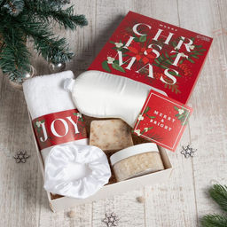 Набор подарочный новогодний "Этель" "Christmas", полотенце 30х60 см и аксессуары (5 предметов)