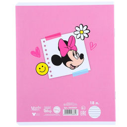 Цена за 10 шт. Тетрадь 12 листов, 5 видов МИКС, линейка, мелованная бумага, Минни Маус - Disney фото 9