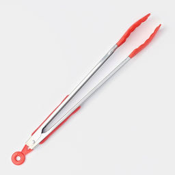 Щипцы кухонные Доляна «Лист», 35×3.5 см, красные