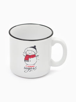 Кружка чайная новогодняя «С новым годом!», 530 мл