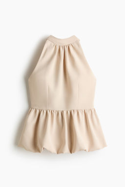 Top burbuja con escote halter