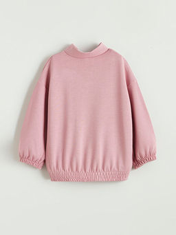 Dik Yaka K?z ?ocuk Sweatshirt