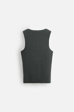 COTTON - HEMP RIBBED TANK TOP - Zara фото 8