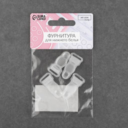 Цена за 12 шт. Застёжка для чулок, 12 мм, 4 шт, цвет прозрачный - Арт узор фото 5