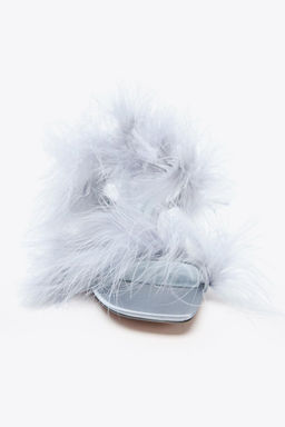 FEATHER HEELED SANDALS - Zara фото 4
