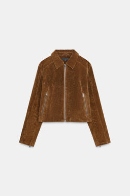 100% LEATHER SHORT JACKET - Zara фото 13