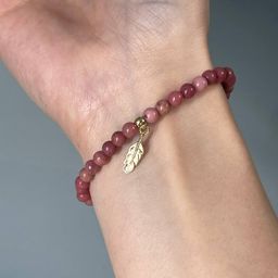 Браслет с подвеской из Родонита