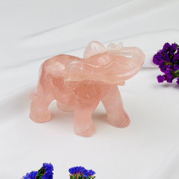 Статуэтка Слон из Розового кварца