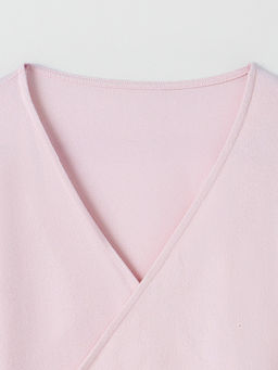 Джемпер спортивный женский розовый укороченный на завязках