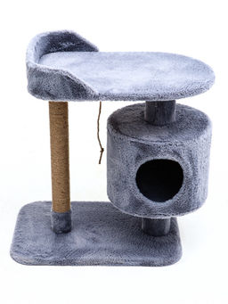 Комплекс для кошек с когтеточкой, лежанкой, джут, 583870 см, серый - Пижон фото 4
