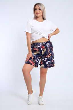 Шорты женские из кулирки Цветник папоротник