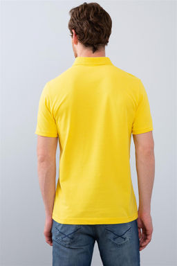 Мужская желтая базовая футболка с воротником-поло Неожиданная скидка в корзине - U.s. polo assn фото 3