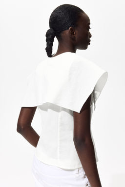 Top con cuello marinero y bordado ingl?s - H&m фото 4