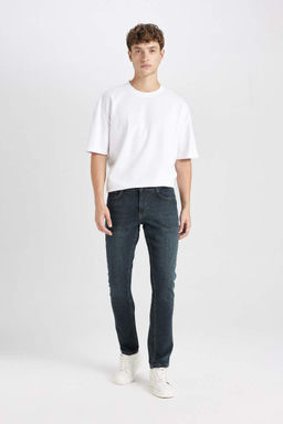 Pedro Slim Fit Джинсовые брюки узкого кроя с нормальной талией и узкими штанинами - Defacto фото 2