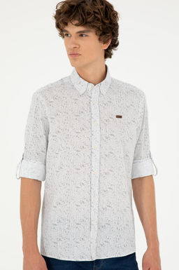 Мужская рубашка с длинным рукавом Stone Неожиданная скидка в корзине - U.s. polo assn фото 3