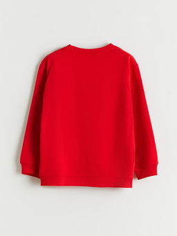 Bisiklet Yaka Atat?rk Bask?l? Erkek ?ocuk Sweatshirt
