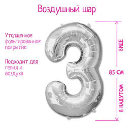 Воздушный шар фольгированный 40 Цифра 1 - Страна карнавалия фото 20