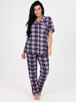 7 ПИЖАМНЫЙ КОСТЮМ (Розовая клетка) - А-дина фото 4