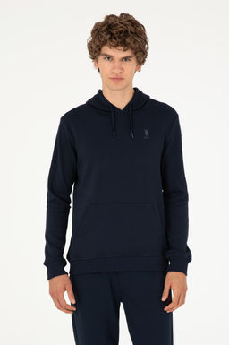 Мужской темно-синий базовый свитшот