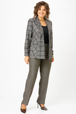 Костюм БелЭльСтиль 412/596 клетка + коричневый