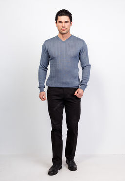 Джемпер мужской CASINO c124-косы Т (мокрый асфальт)  фото 5