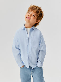ACOOLA / Сорочка верхняя детская для мальчиков Morenio голубой фото 6