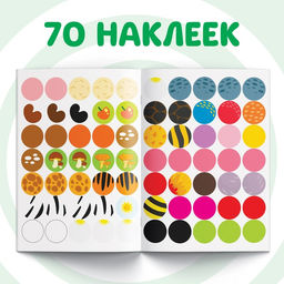 Книга с наклейками-кружочками У кого какой окрас?, 16 стр., А5, Синий трактор  фото 3
