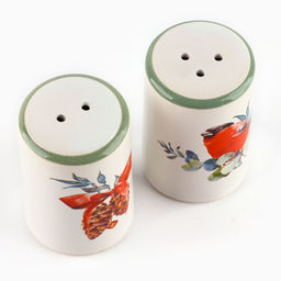 Солонка и перечница новогодние «Снегирь!», 12×6.5×7 см, ручная работа