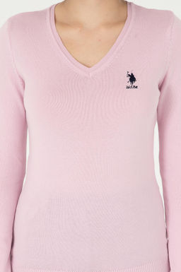 Женский розовый базовый свитер Неожиданная скидка в корзине - U.s. polo assn фото 6