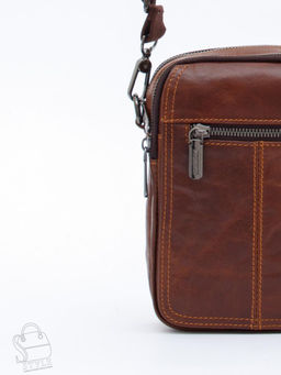 Сумка мужская кожаная 8611S brown Fuzhiniao