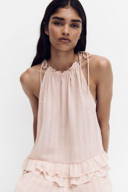 Top de gasa con cord?n de ajuste - H&m фото 2