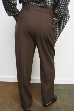 ZW COLLECTION DARTED WOOL TROUSERS