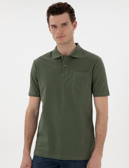 Haki Regular Fit K_vr_lmaz Polo Yaka Basic Ti__rt