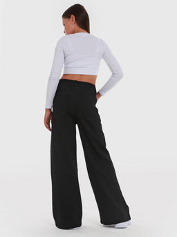 Джинсы-палаццо утеплённые для девочек - Синий мир фото 8