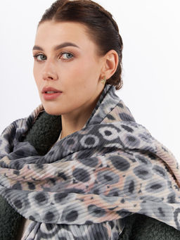 Большой, мягкий, тонкий и очень нежный двусторонний палантин с рисунком - Tantino фото 4