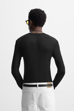 SEMI-SHEER LYOCELL T-SHIRT - Zara фото 3