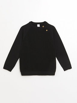 Bisiklet Yaka Uzun Kollu Erkek Bebek Triko Kazak