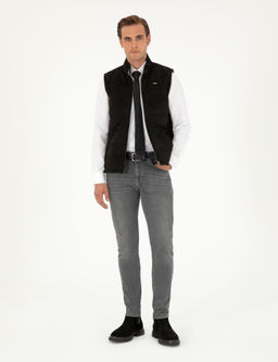 Siyah Deri Yelek - Pierre cardin фото 4